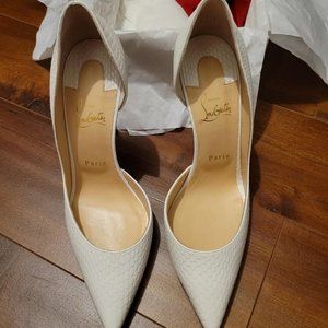 Christian Louboutin White Heels